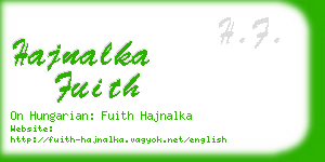 hajnalka fuith business card